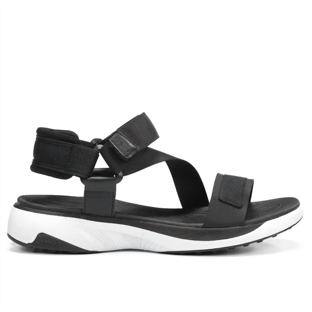 NEW ATOM women's sport style energy sandals in fresh black